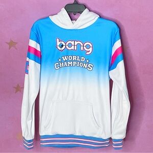 Bang Hoodie Mens Small White Pullover Revolution Energy Drink World Champions
